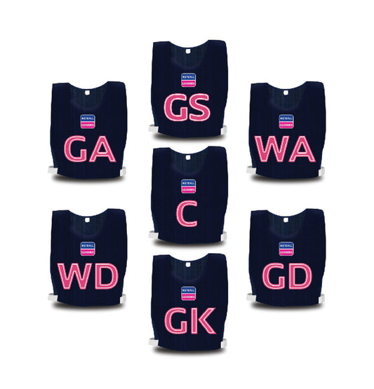 Navy "Netball League" Team Bibs