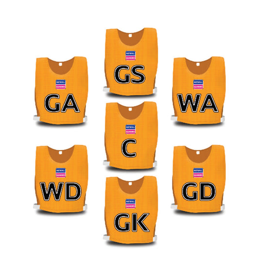 Orange "Netball League" Team Bibs