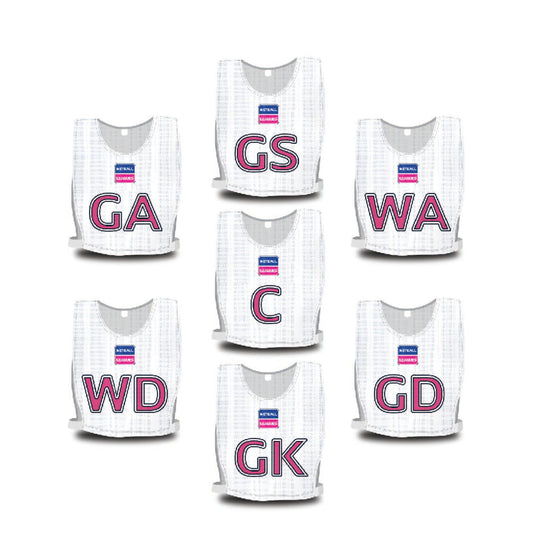 White "Netball League" Team Bibs